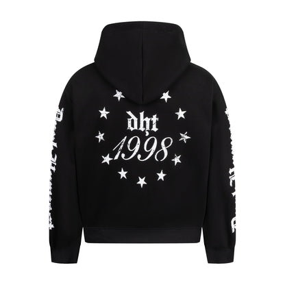 Gothic Cross Print | Zip Up Hoodie - Santo 