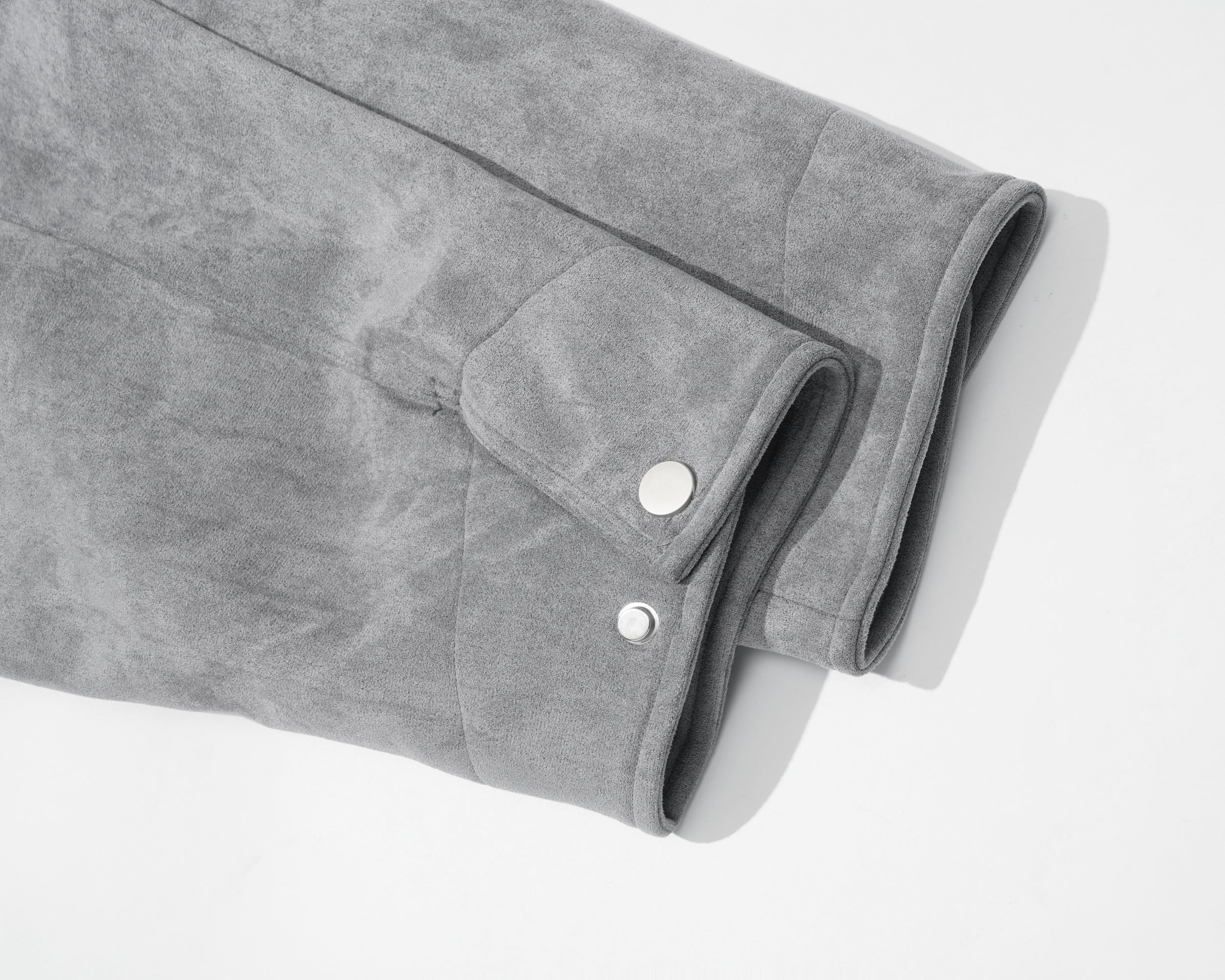 Contrast Collar | Suede Zip Jacket
