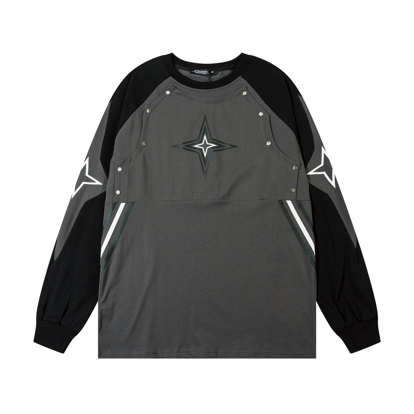 Star Panel Contrast | Patchwork Sweatshirt - Santo 