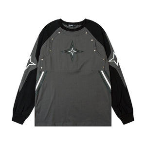 Star Panel Contrast | Patchwork Sweatshirt - Santo 