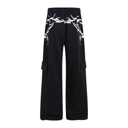 Barbed Flame Print | Graphic Sweatpants - Santo 
