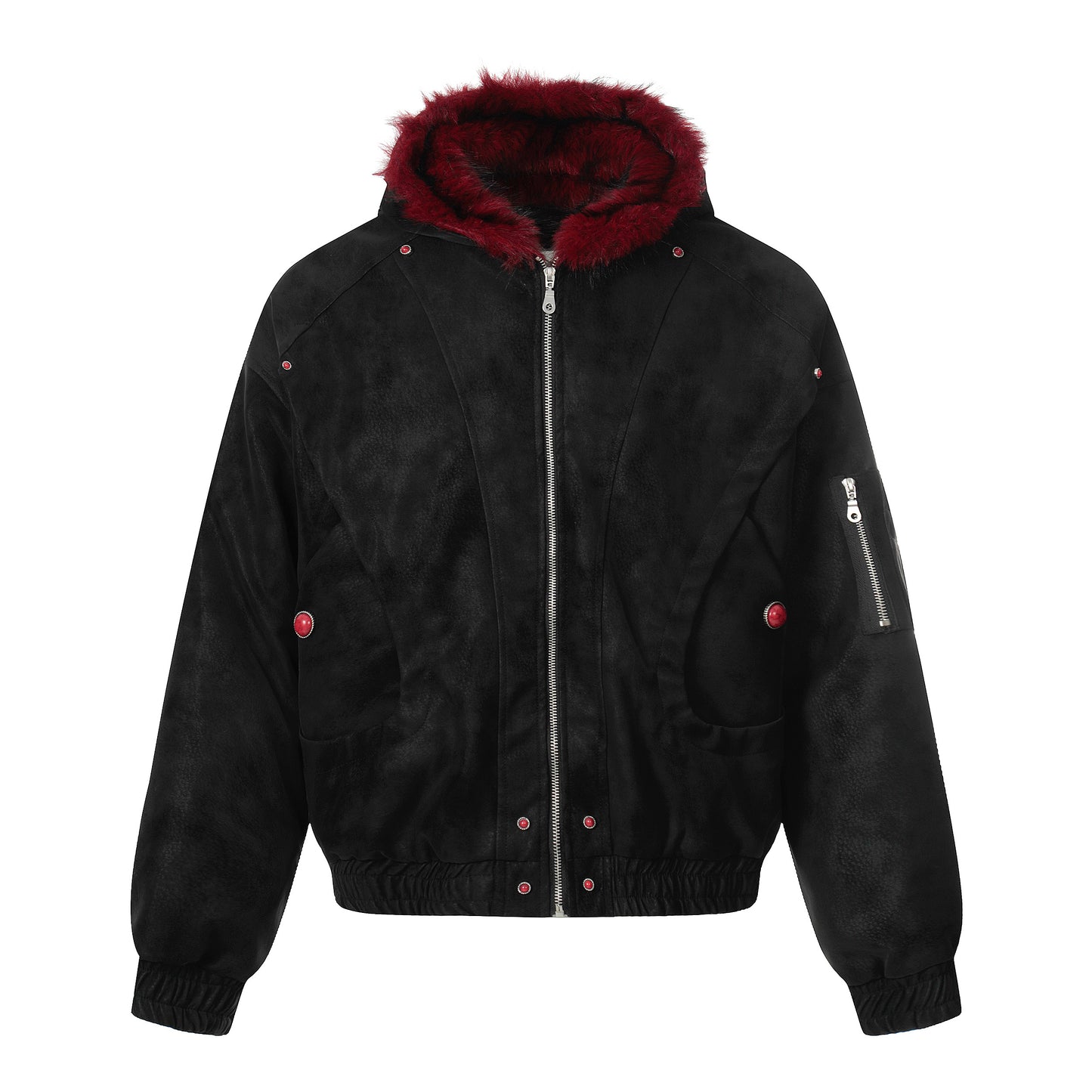 Dark Contrast | Hooded Winter Jacket