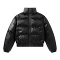 Leather Padded | Short Puffer Jacket