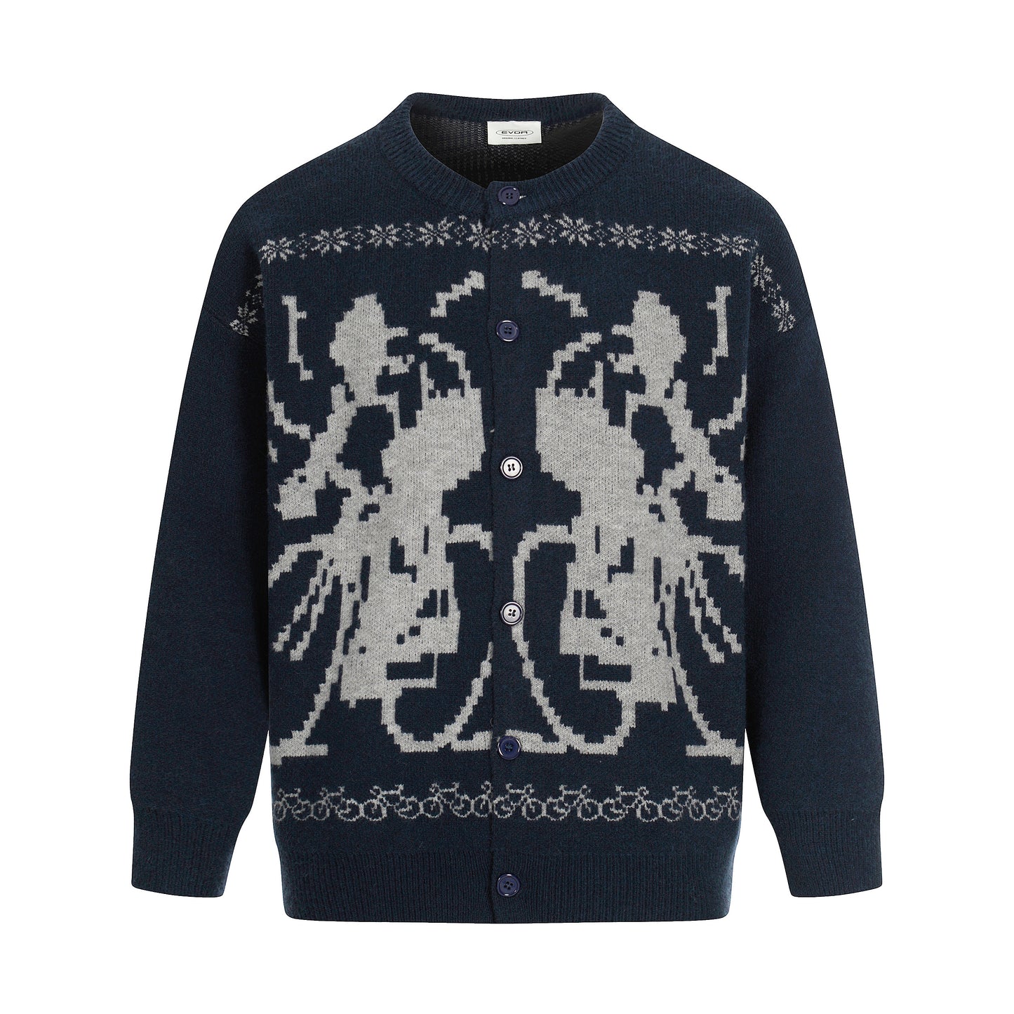 Cyclist Graphic | Knit Retro Cardigan