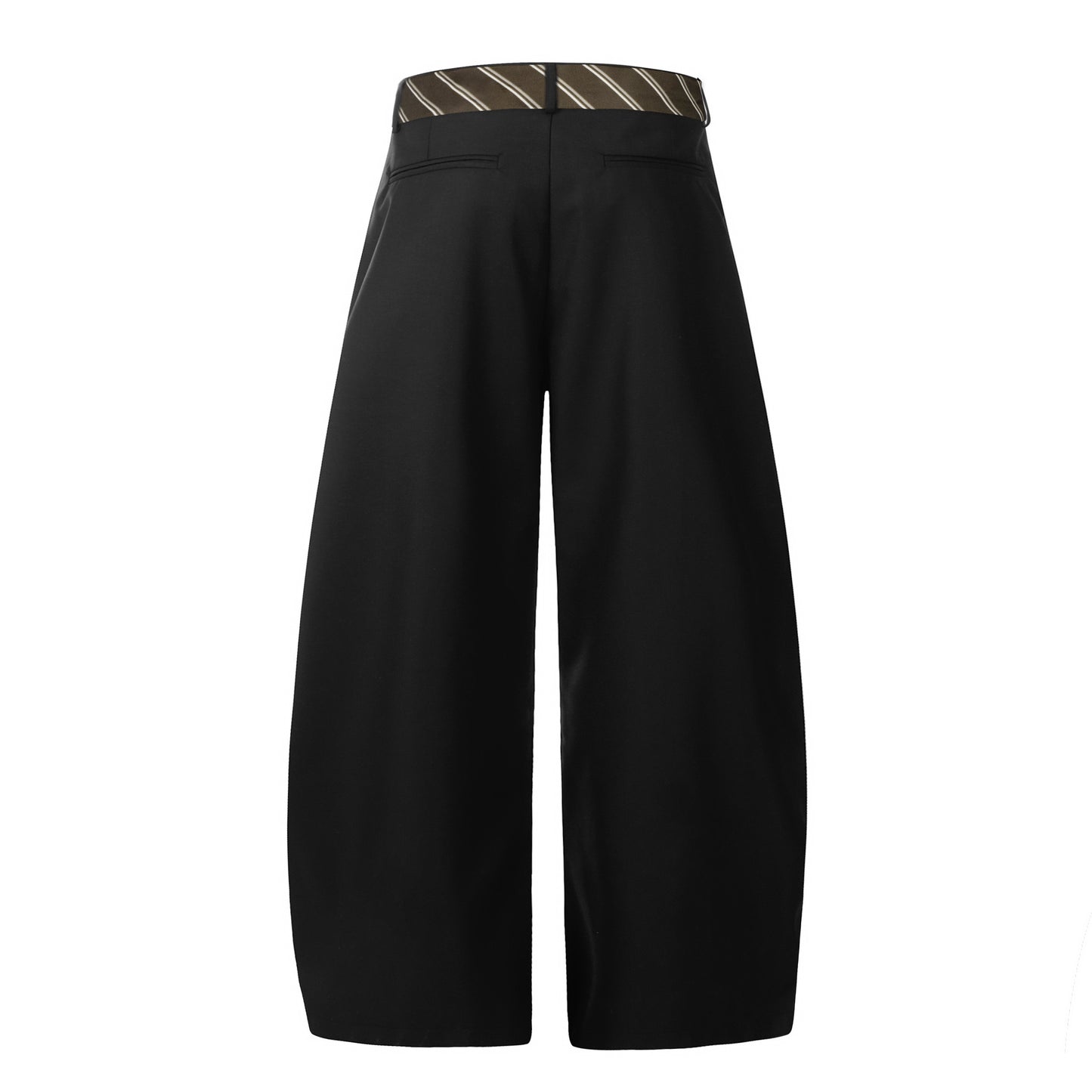 Pinstripe Twist | Belted Tailored Trousers