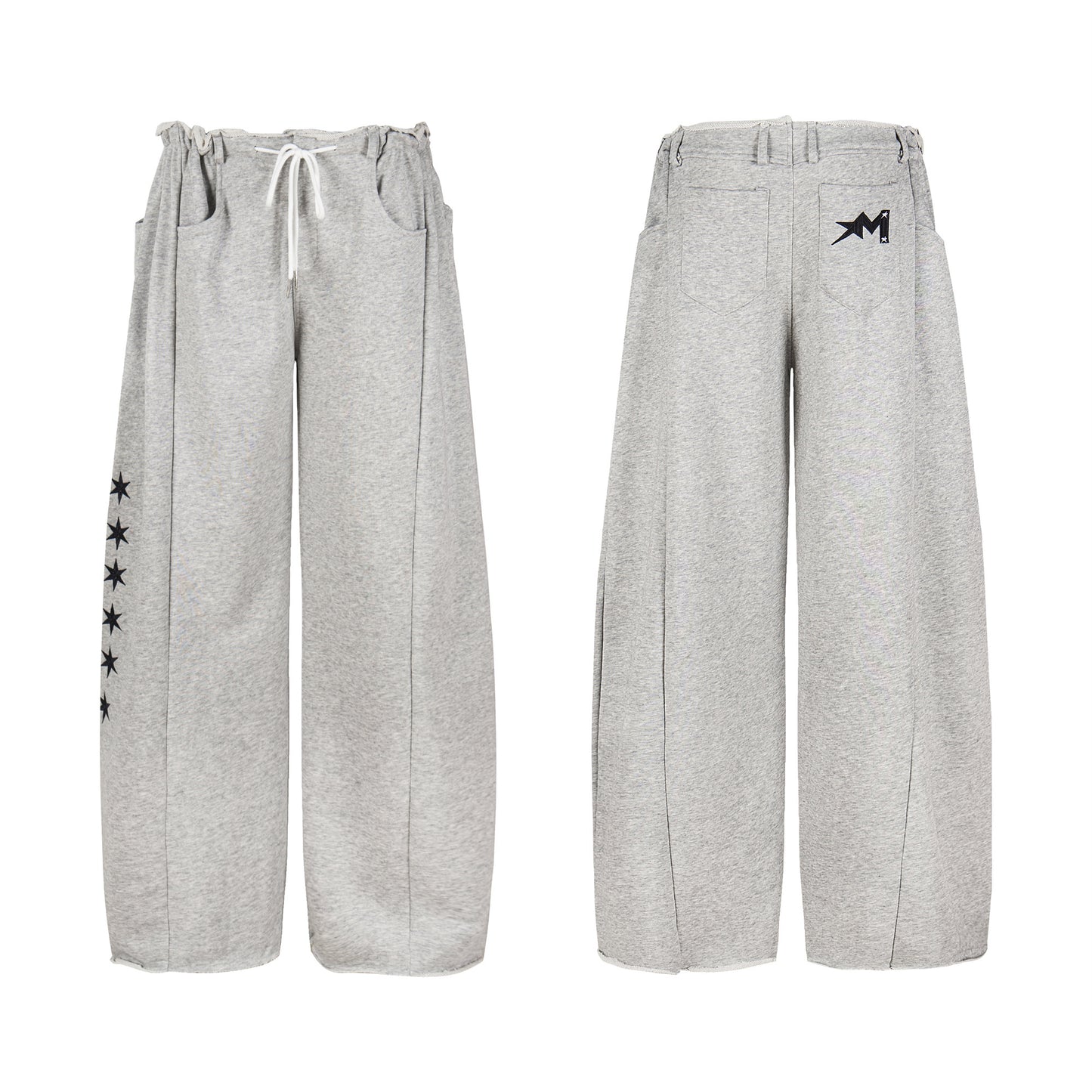 Starry Gleam | Wide-Leg Fleece Trousers