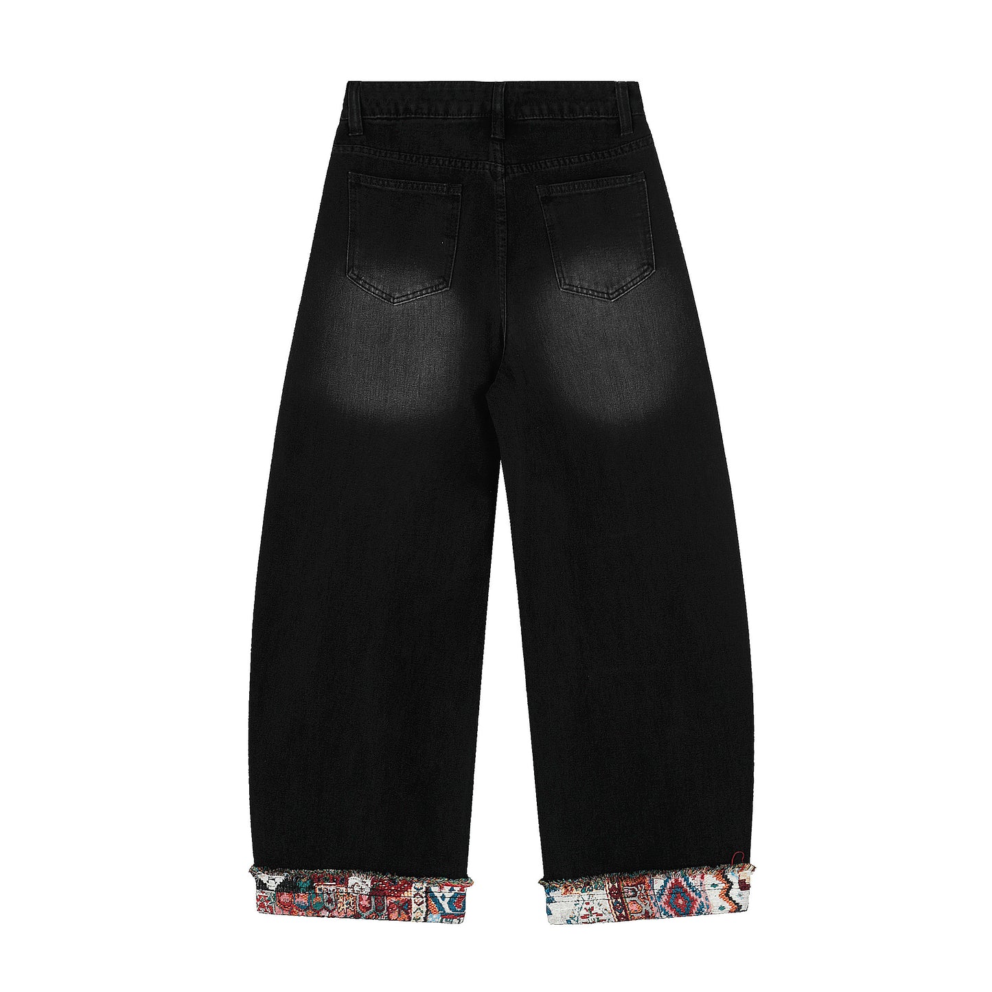 Patch Dream | Washed Rose Jeans with Tapestry Accents