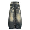 Echo Fade | Distressed Wash Wide-Leg Jeans
