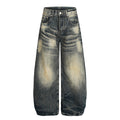 Echo Fade | Distressed Wash Wide-Leg Jeans