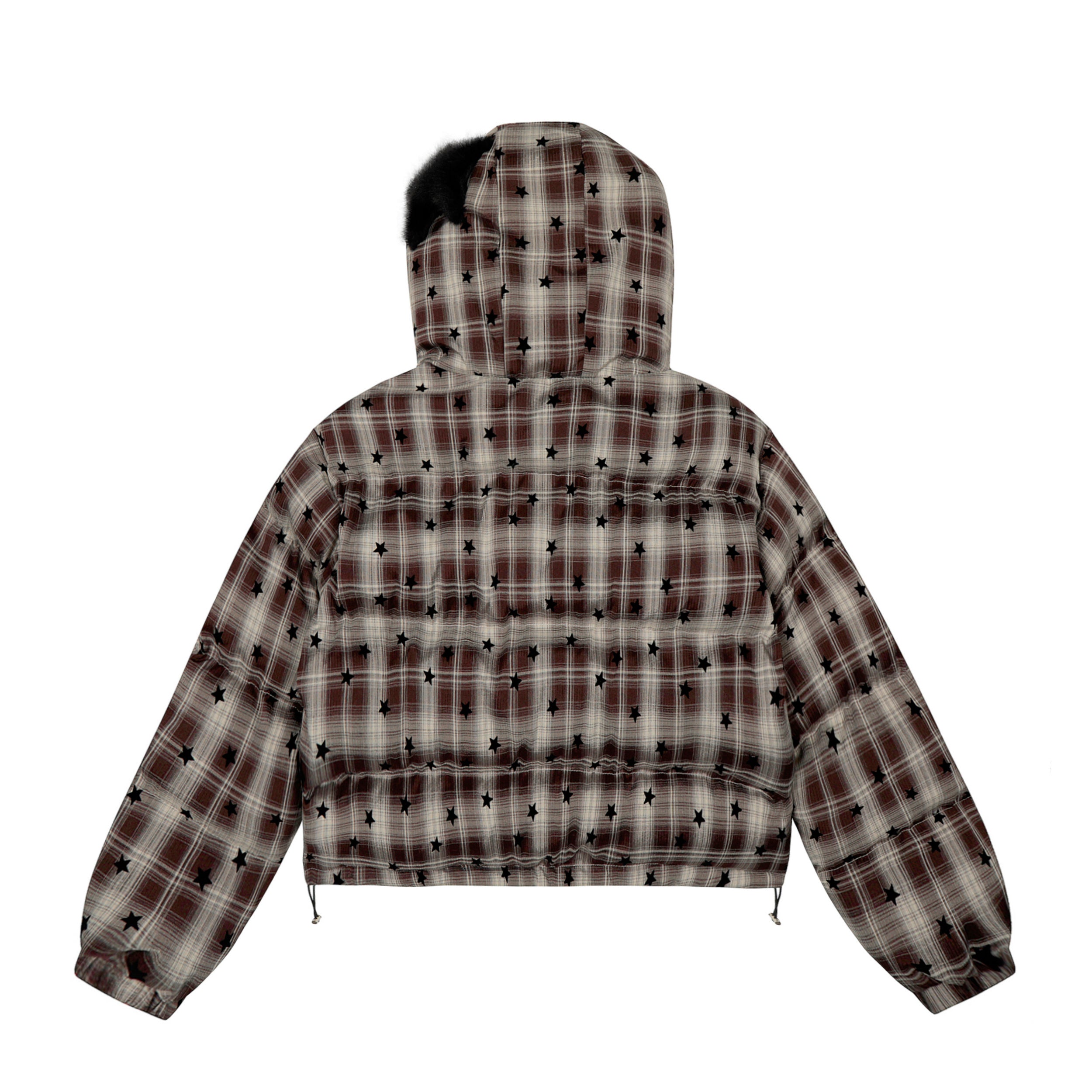 Plaid Spark | Star-Print Cropped Hoodie