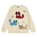 Bow Cats | Cozy Cartoon Knit Sweater