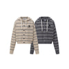 Stripe Hoodie | Button-Up Knit Cardigan