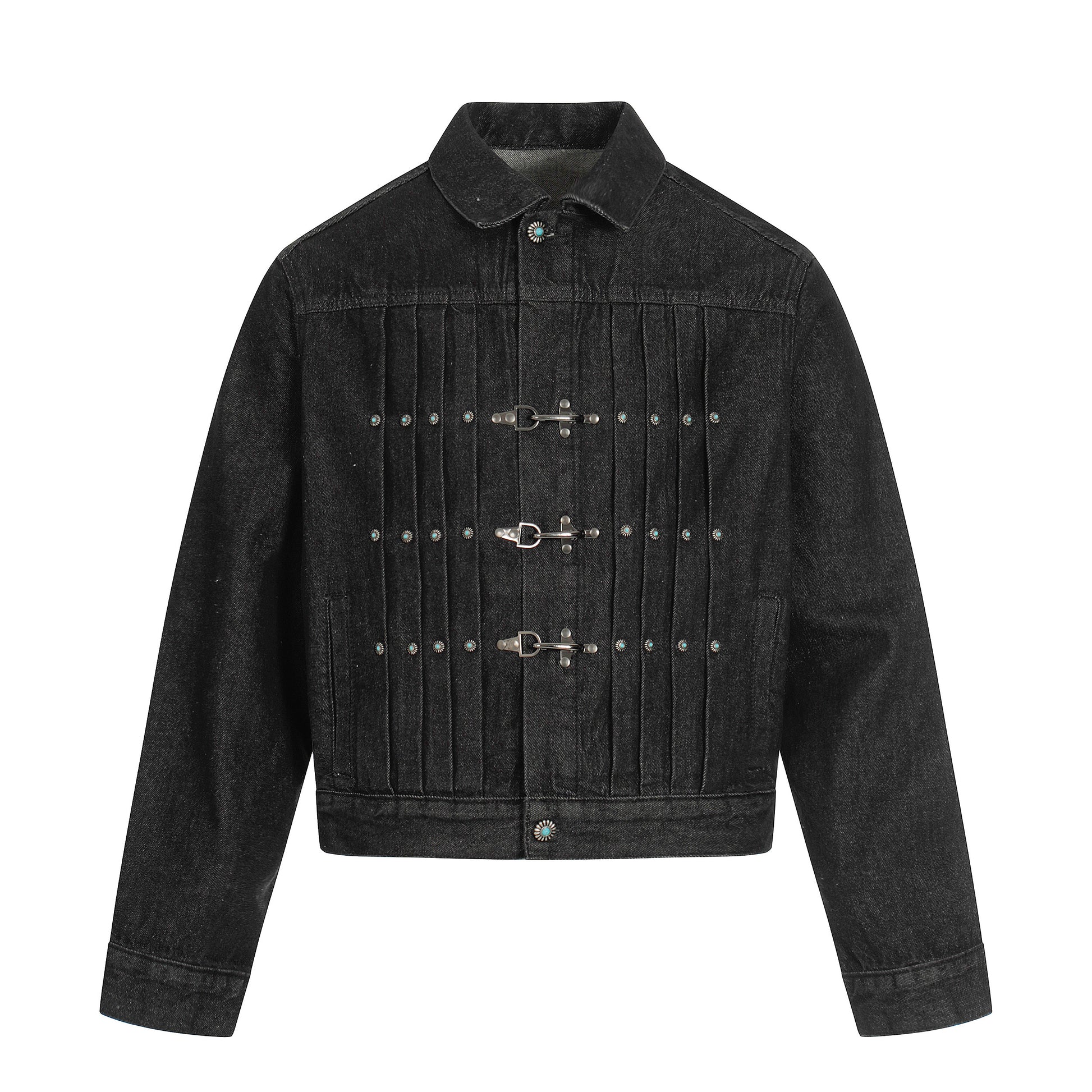 Fortune Grip | Buckled Washed Denim Jacket - Santo 