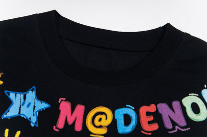 Colorful Fun Pattern Crew Neck T-Shirt