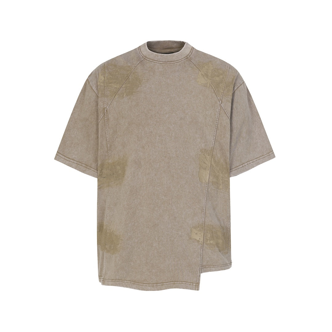 Vintage Washed Panel Seam Oversized T-Shirt - Santo 