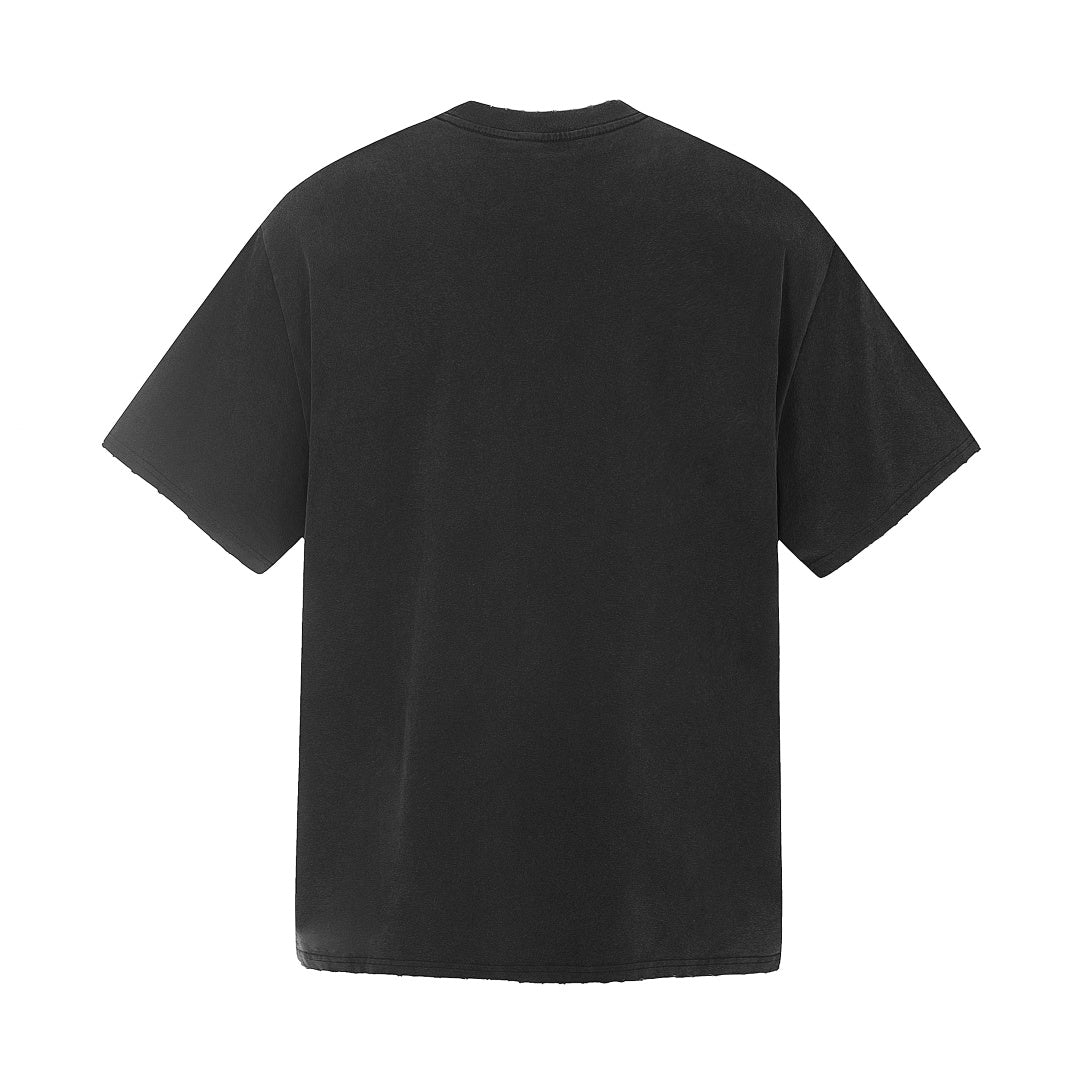 Vintage Washed Graphic Print Grunge T-Shirt - Santo 