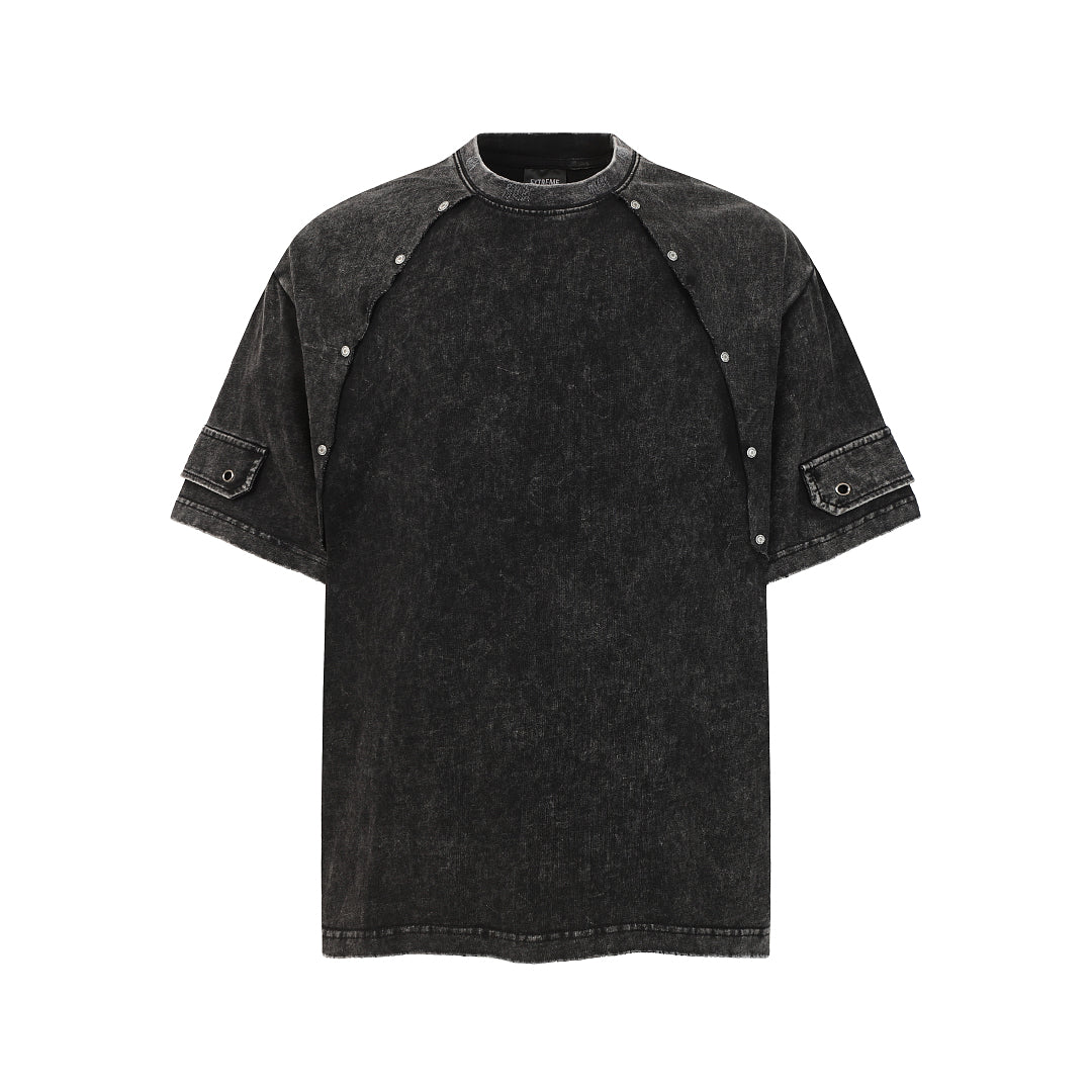 Panel Cotton Stitch T-Shirt
