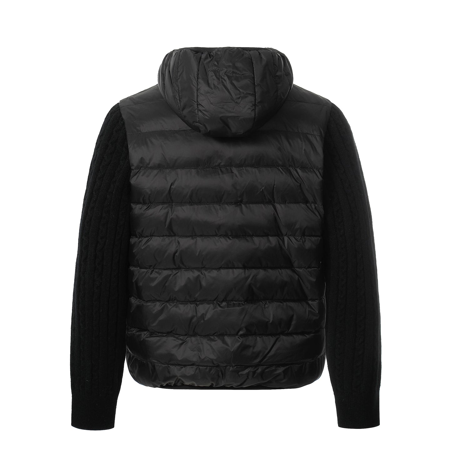 Hybrid Knit-Sleeve | Hooded Puffer Jacket