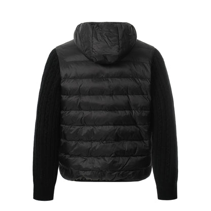 Hybrid Knit-Sleeve | Hooded Puffer Jacket