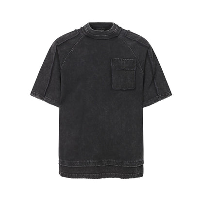 Exposed Seam Washed T Shirt