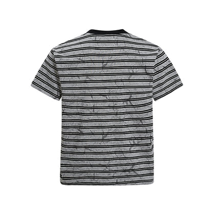 Grunge Striped Distressed Graphic T-Shirt
