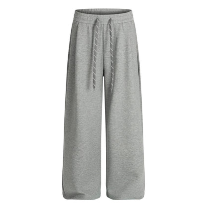 Drawstring Wide Leg Relaxed Sweatpants