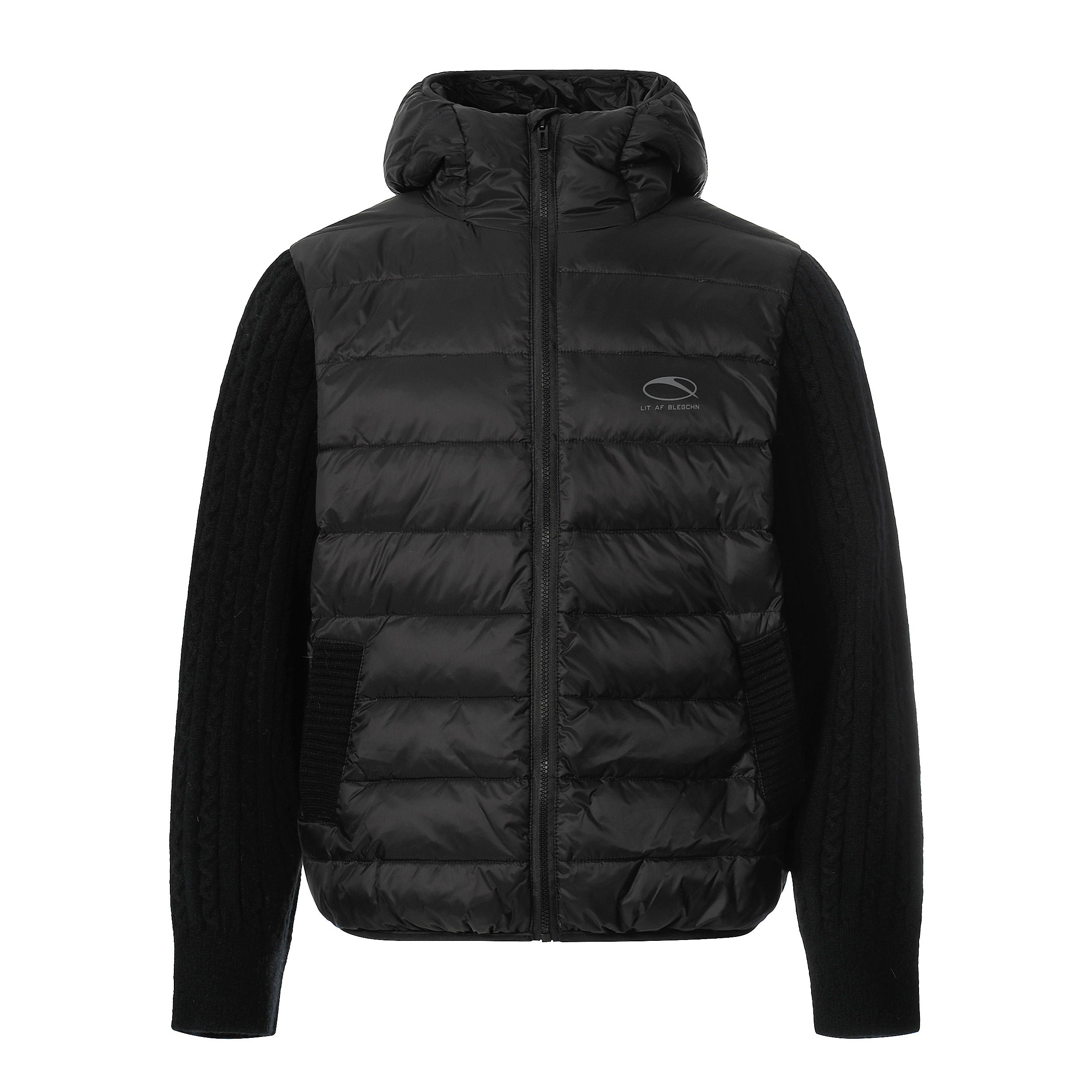 Hybrid Knit-Sleeve | Hooded Puffer Jacket