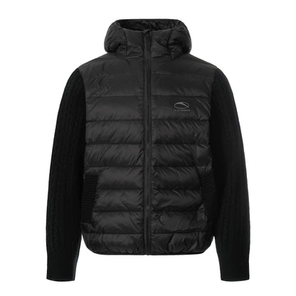 Hybrid Knit-Sleeve | Hooded Puffer Jacket