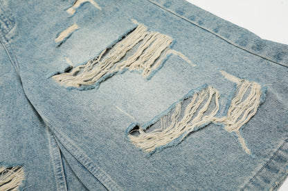 Starlight | Streetwear Star Print Denim Shorts