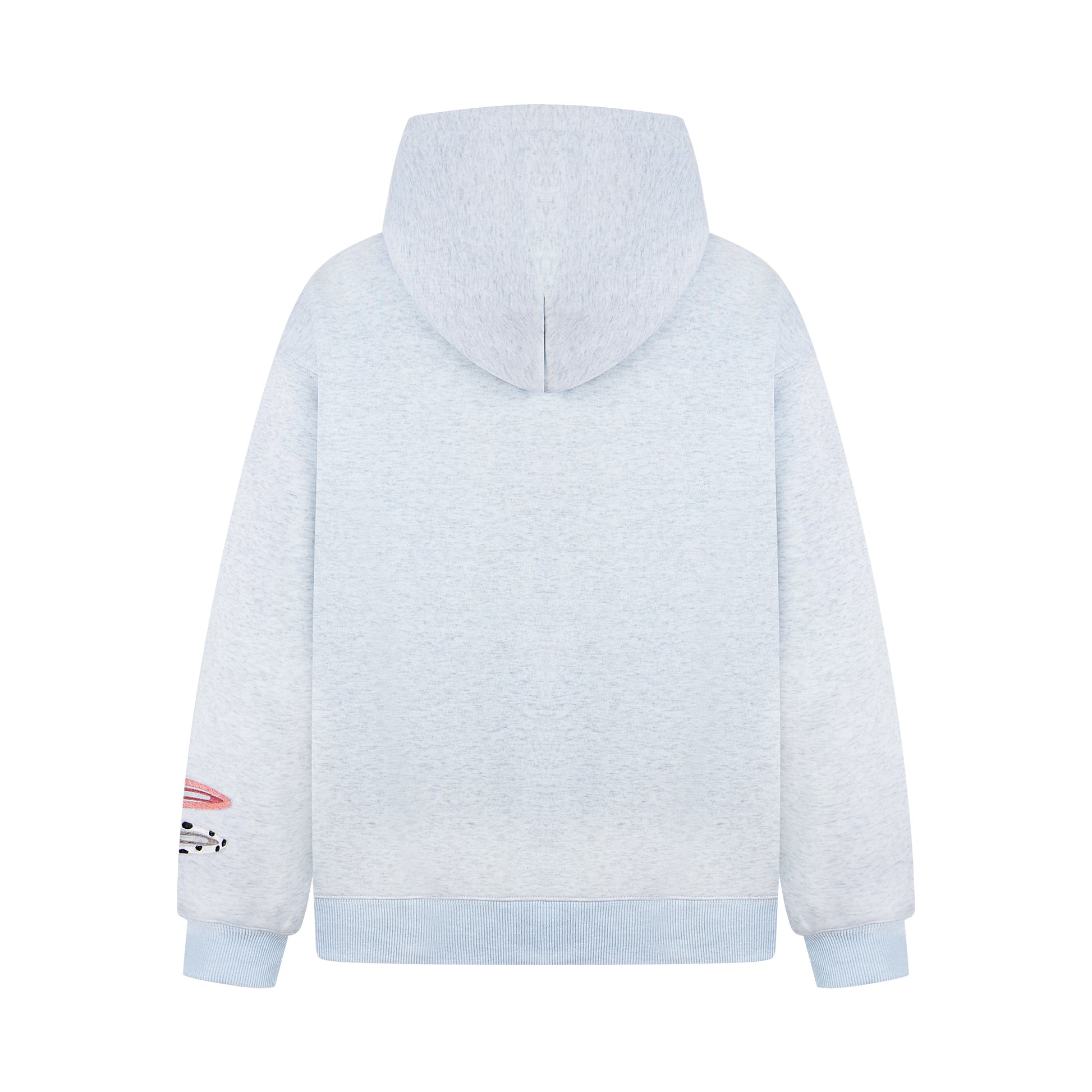 Detachable Hair Clip Decoration Zip Up Hoodie - Santo 