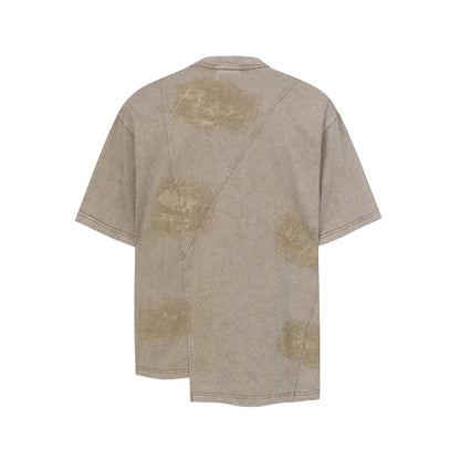 Vintage Washed Panel Seam Oversized T-Shirt - Santo 