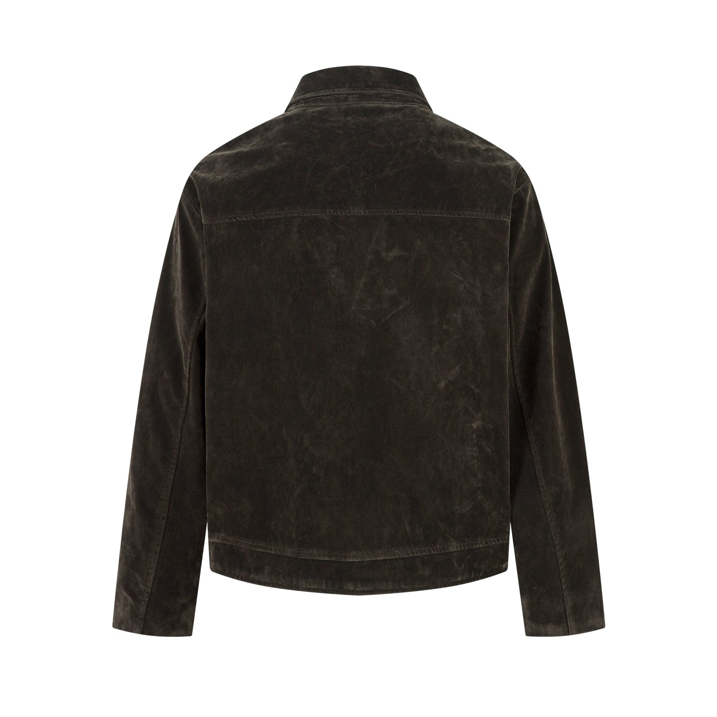 Retro Unique Metal Button Lapel Suede Bomber Jacket
