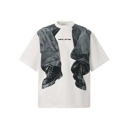 3D Trompe L’Oeil Graphic Short Sleeve T-Shirt