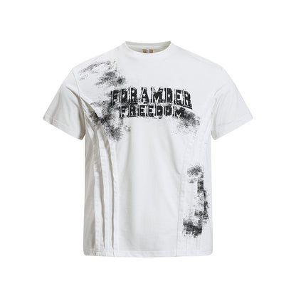 Deconstructed Pleated Freedom T-Shirt