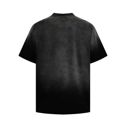 Washed Graphic Print Cotton T-Shirt