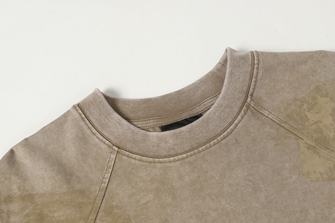 Vintage Washed Panel Seam Oversized T-Shirt - Santo 
