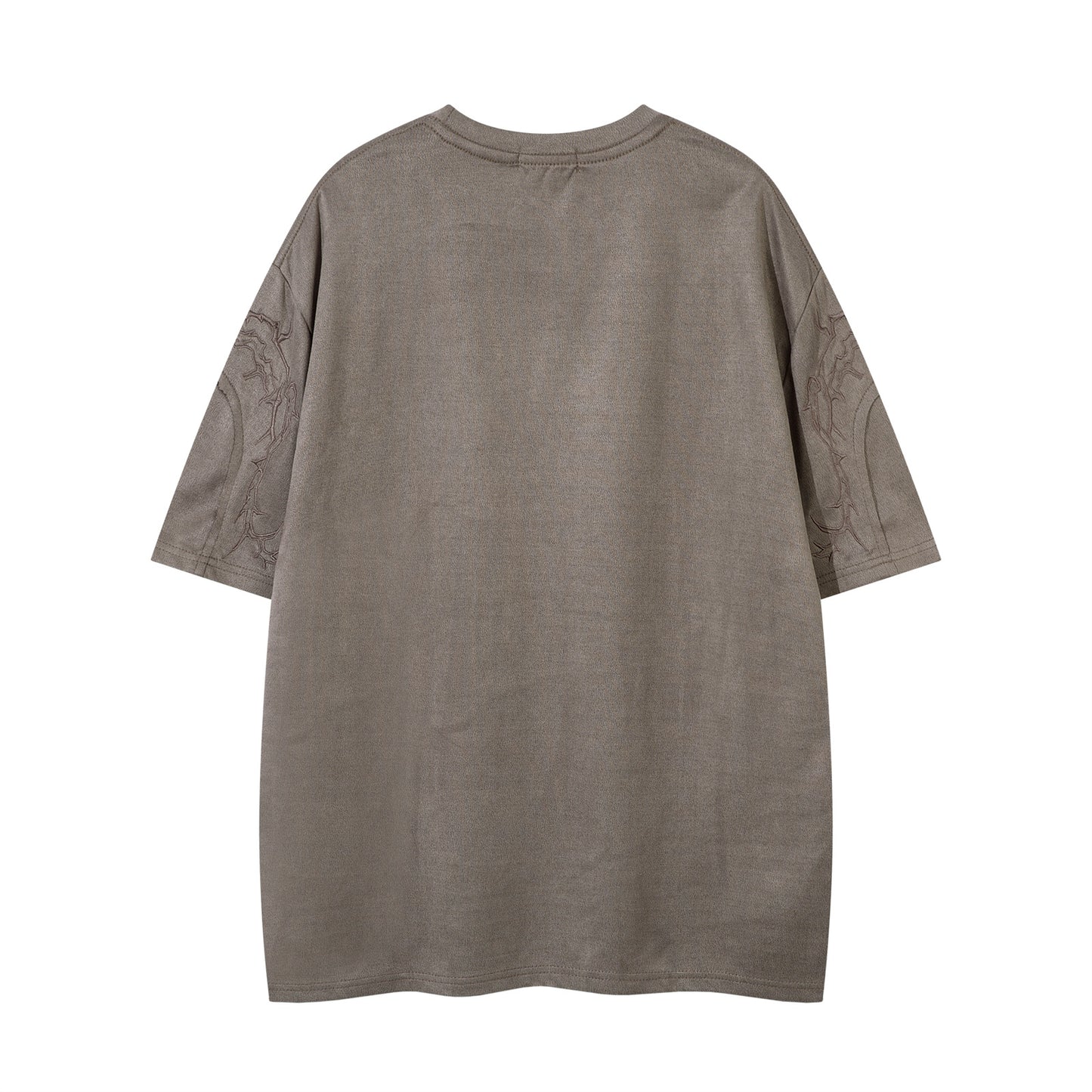 Thorn Embroidery Suede T-Shirt