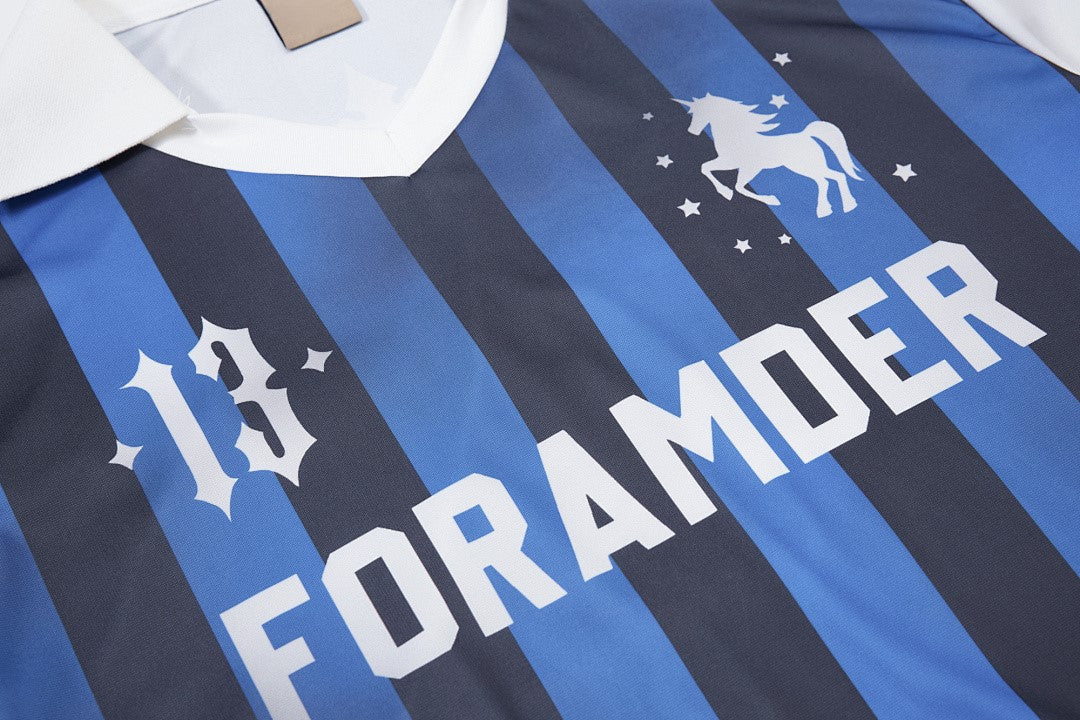 Oversized Retro Striped Football Jersey T-Shirt
