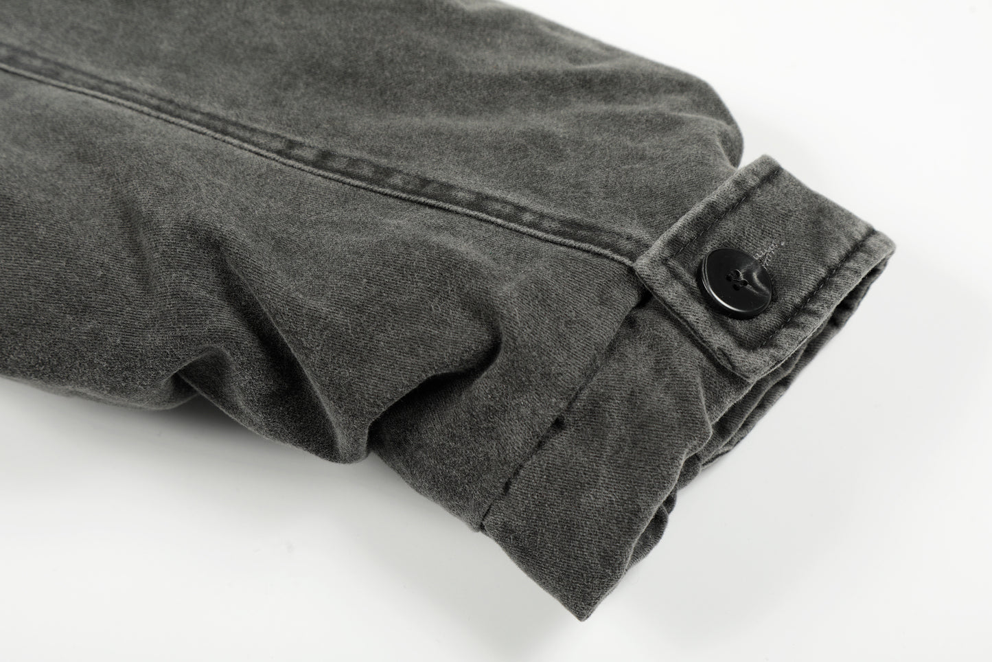 Vintage Distressed Pleated Shearling Collar Fleece Jacket - Santo 