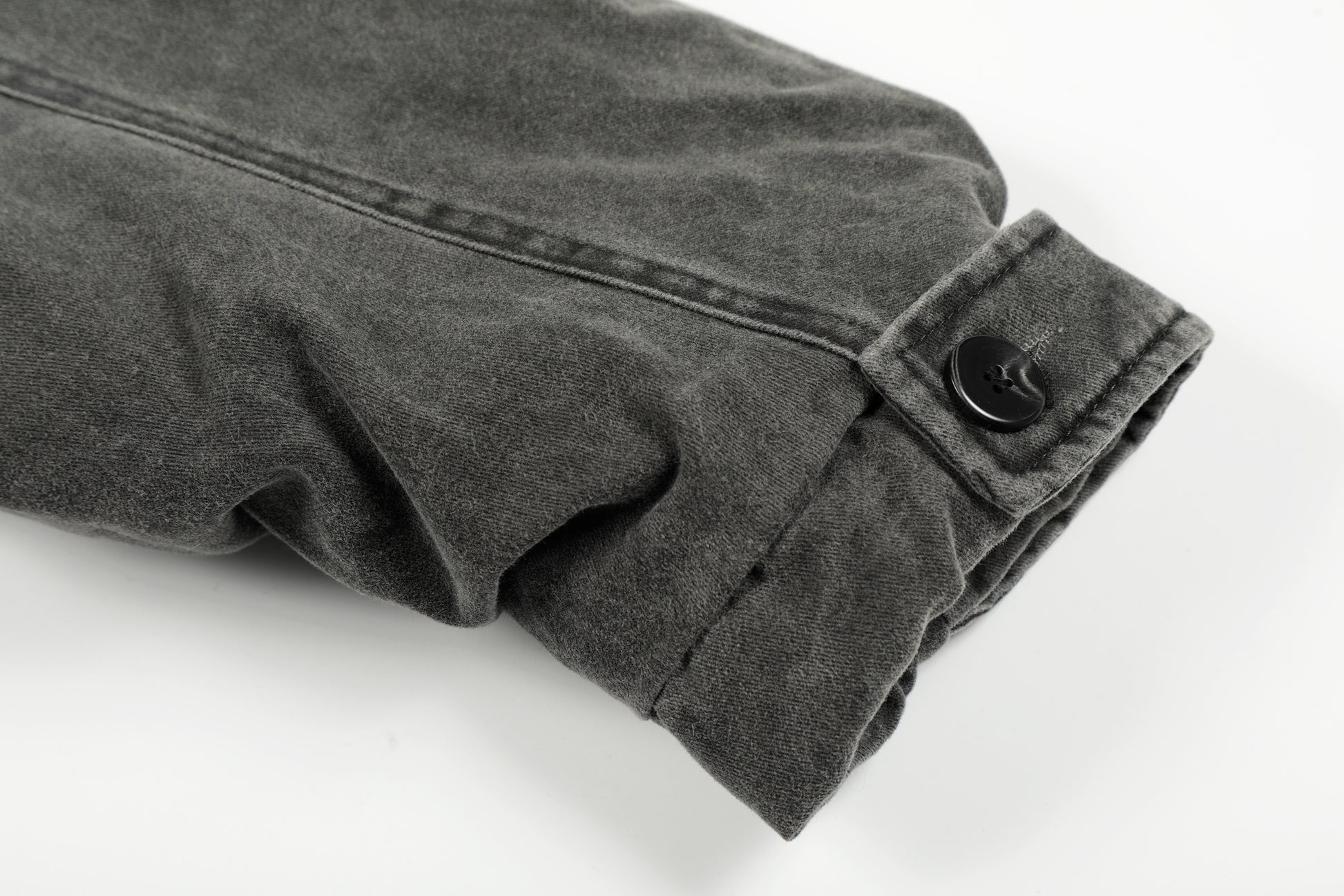 Vintage Distressed Pleated Shearling Collar Fleece Jacket - Santo 