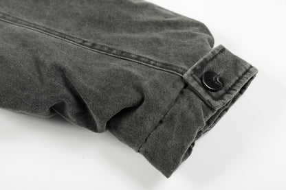Vintage Distressed Pleated Shearling Collar Fleece Jacket - Santo 