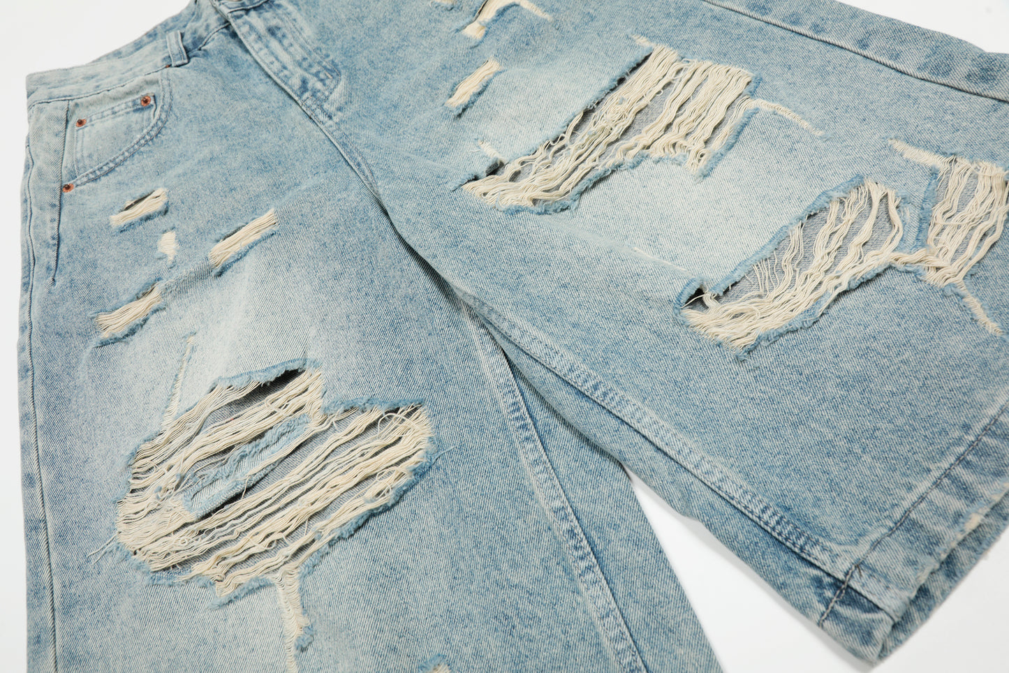 Starlight | Streetwear Star Print Denim Shorts