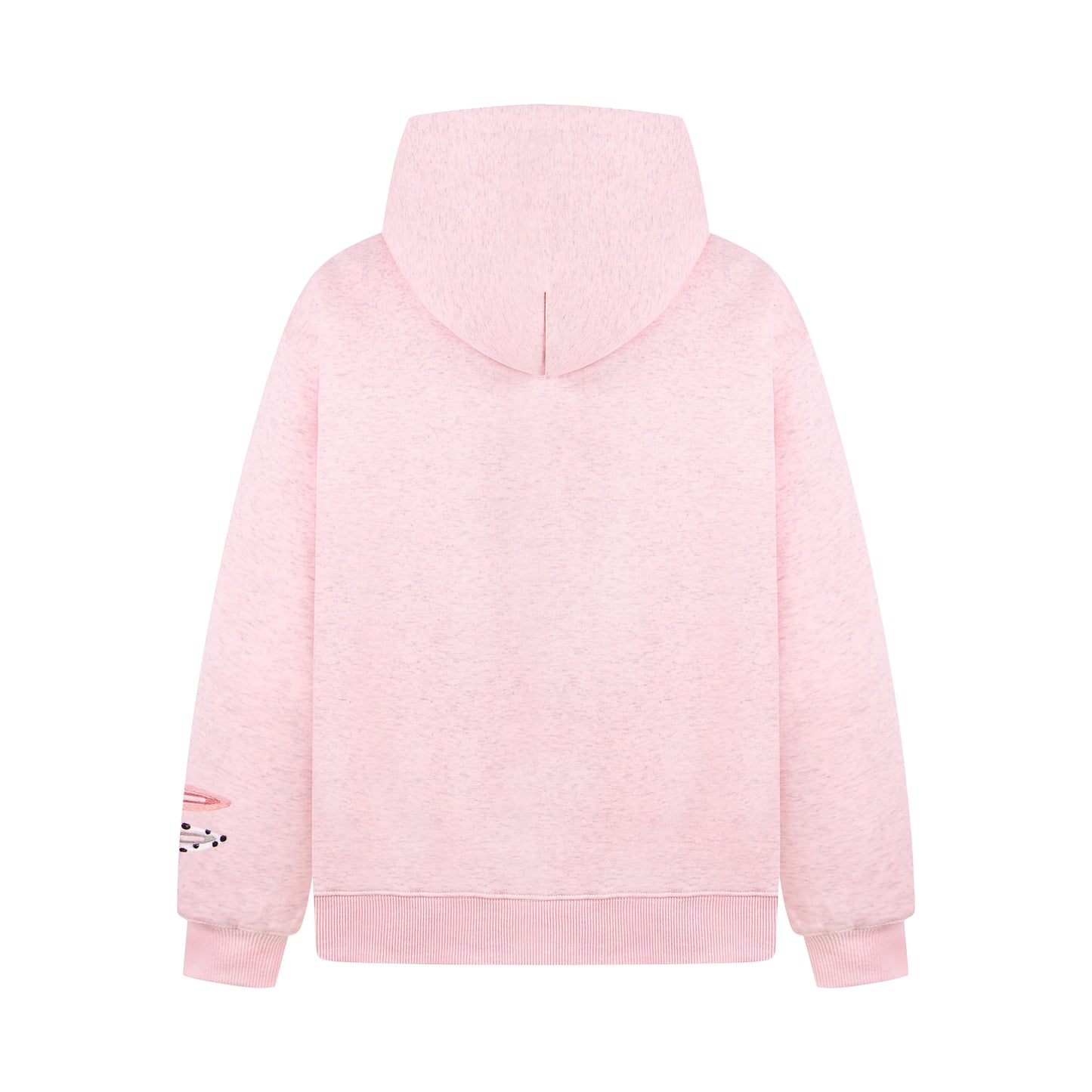 Detachable Hair Clip Decoration Zip Up Hoodie - Santo 