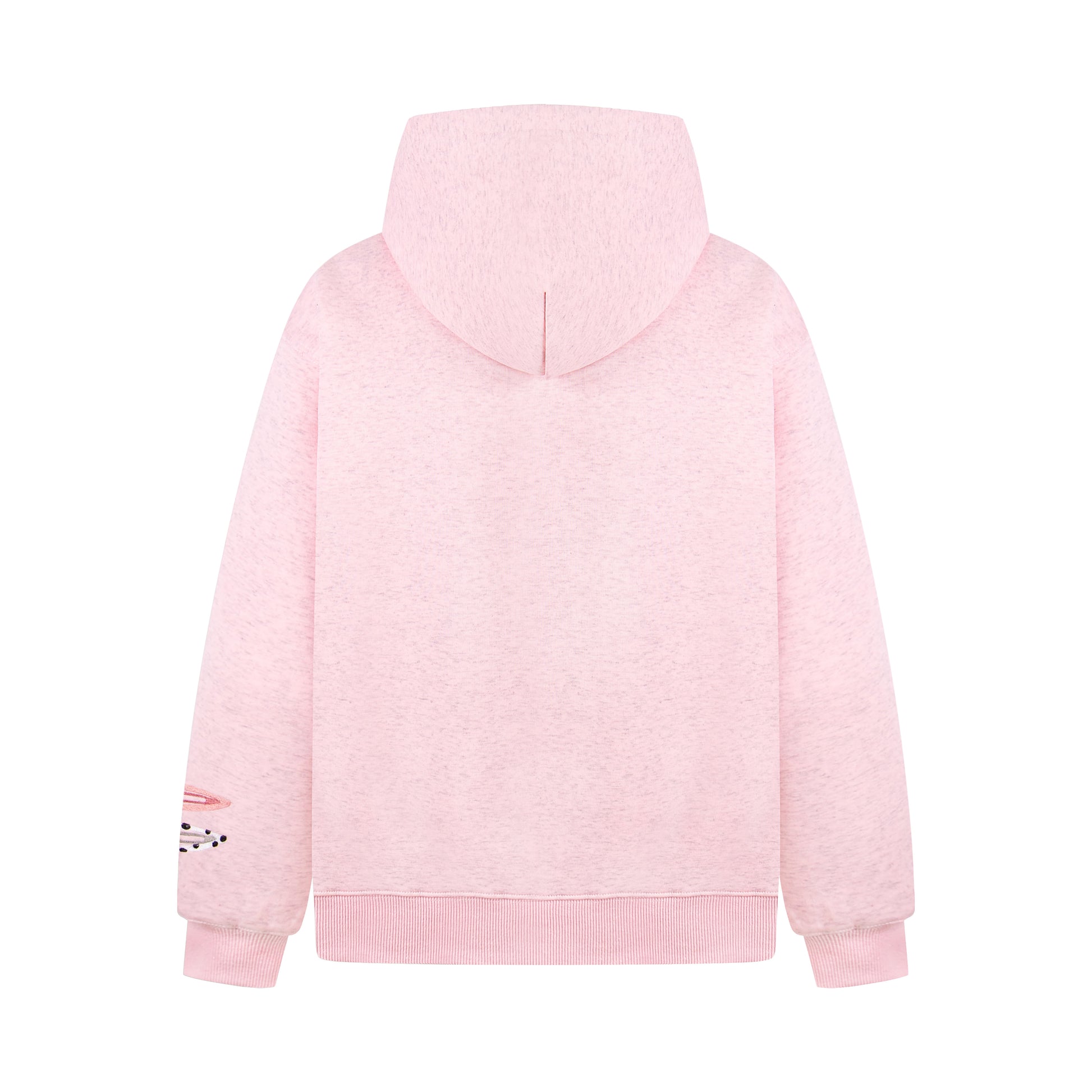 Detachable Hair Clip Decoration Zip Up Hoodie - Santo 