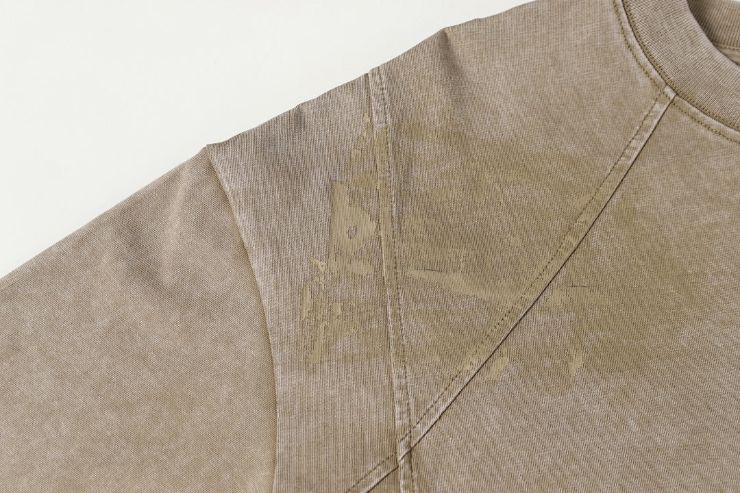 Vintage Washed Panel Seam Oversized T-Shirt - Santo 
