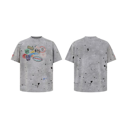 Retro Ink Splash T-Shirt