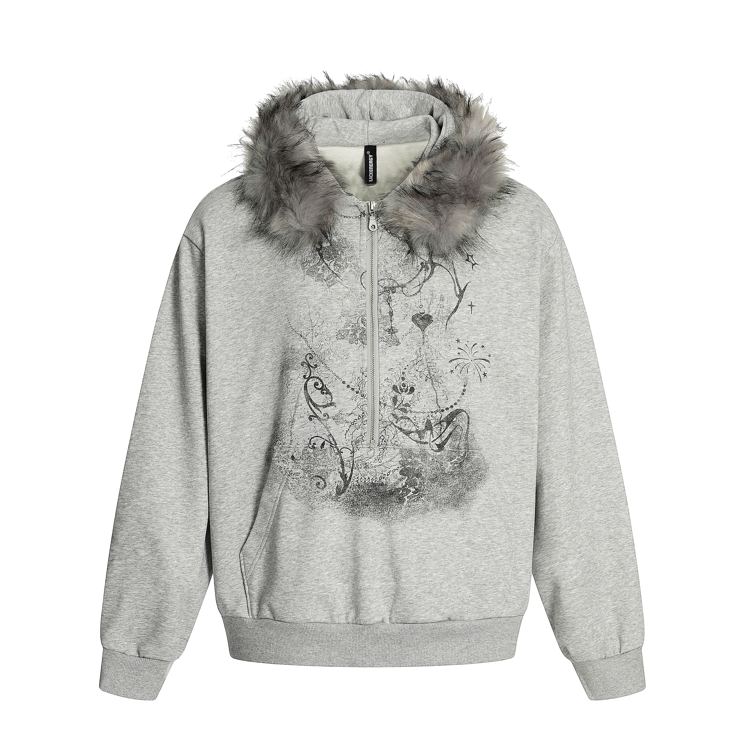 Gothic Fur Collar | Zip Up Hoodie