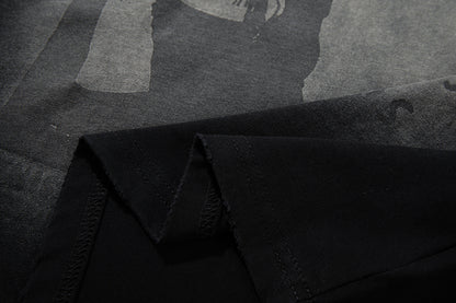 Washed Graphic Print Cotton T-Shirt