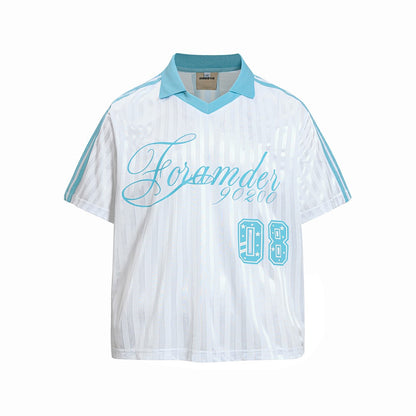 Vintage Varsity Striped Soccer Jersey