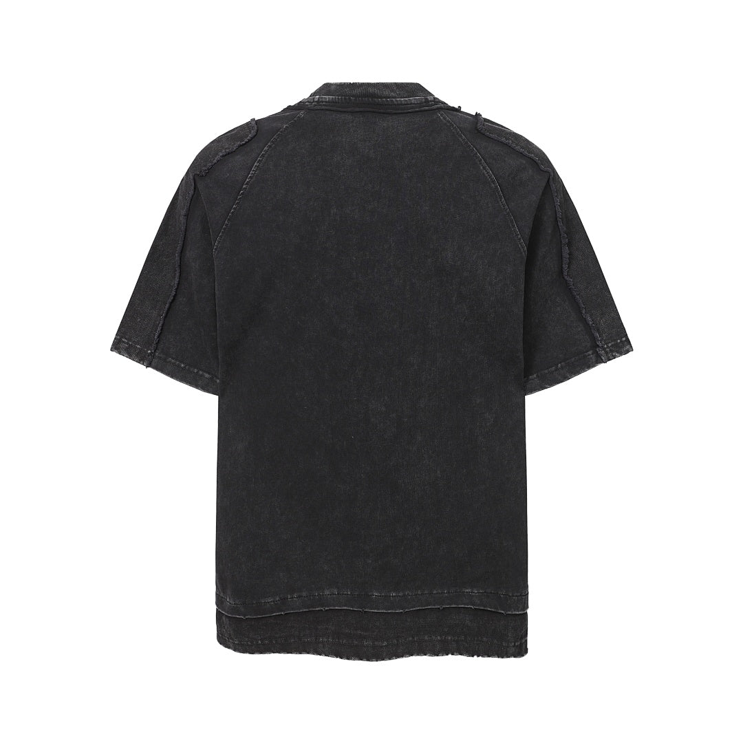 Exposed Seam Washed T Shirt